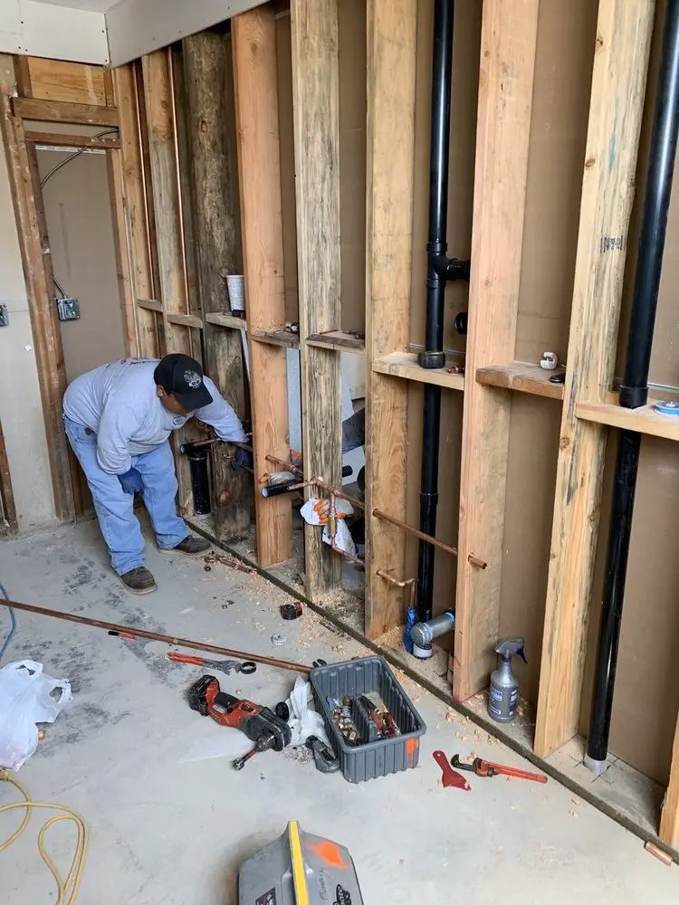 Commercial rough-in plumbing for Trenchless Sewer Repair in East Arlington